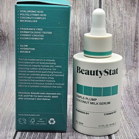 BEAUTYSTAT TRIPLE PLUMP COCONUT MILK SERUM NEW 1.7oz - Picture 5 of 16